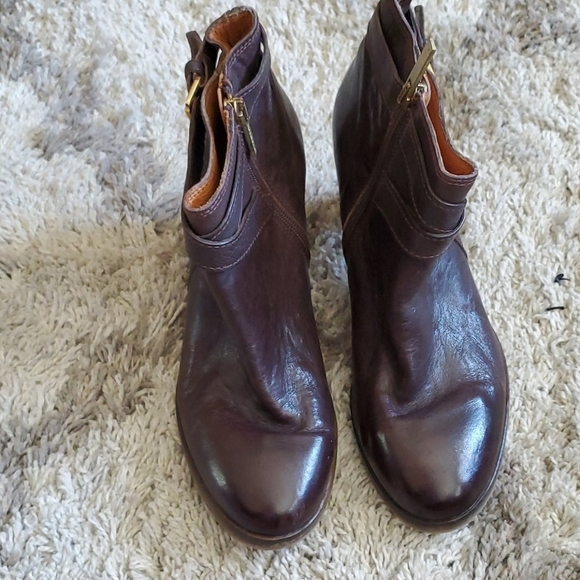 Marc O'Polo leather heeled ankle boots - Picture 2 of 9